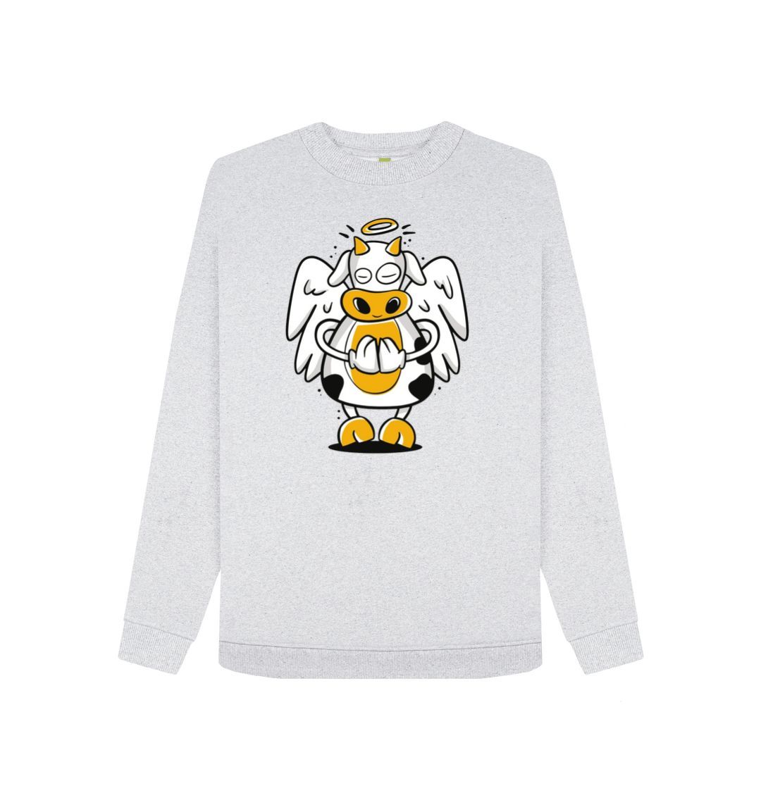 Grey Angelic Cow Women's Remill Sweater