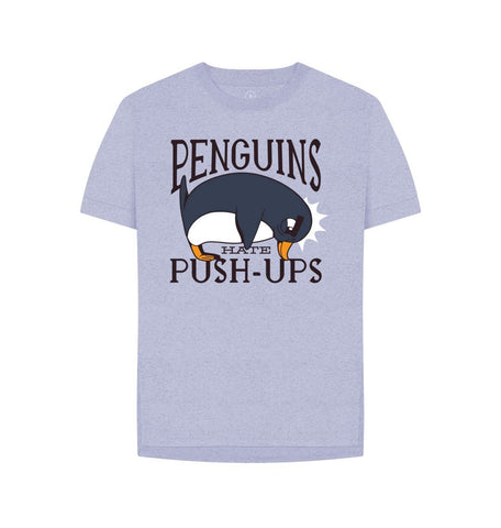 Lavender Penguins Hate Push-Ups Women's Remill Relaxed Fit T-Shirt