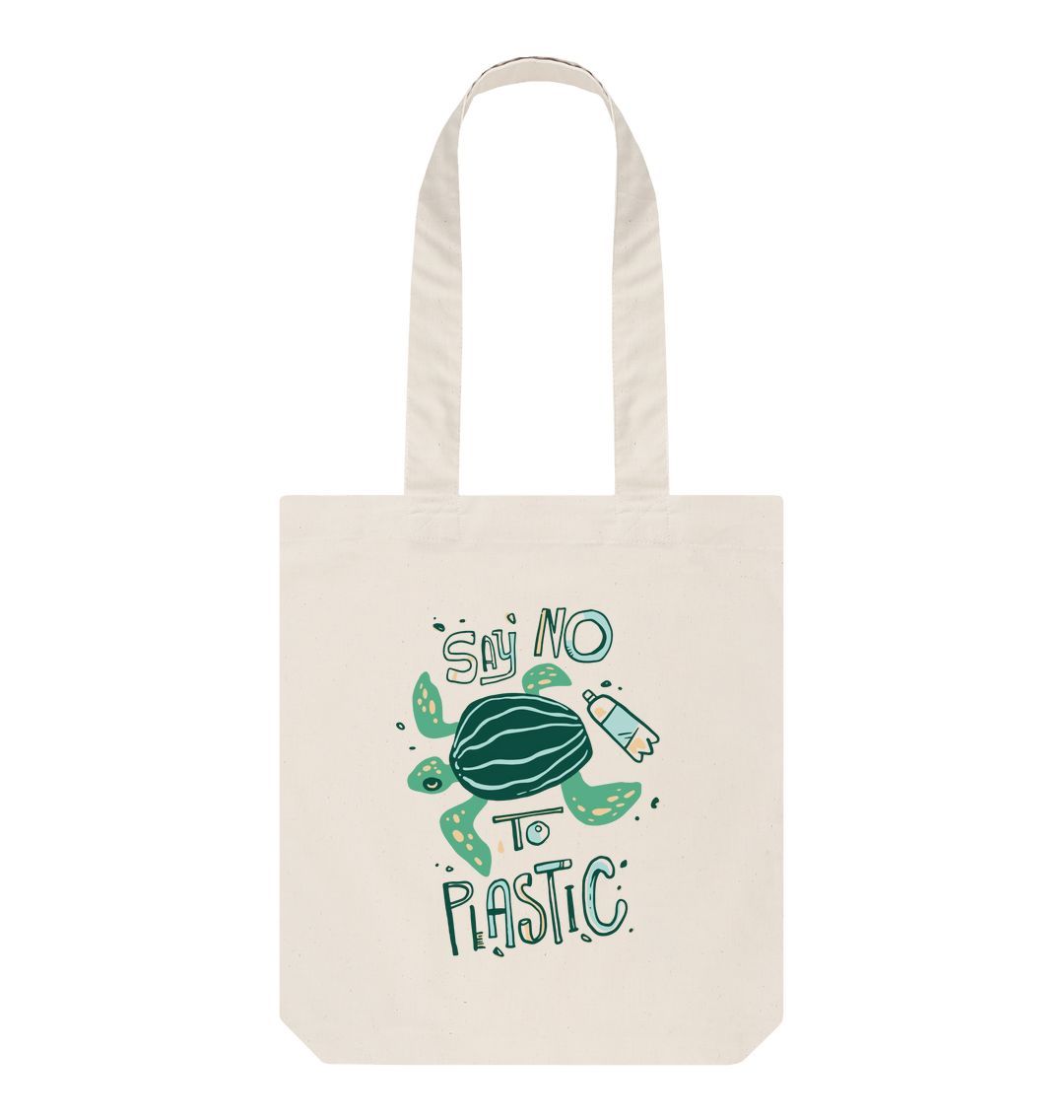 Natural Say No to Plastic Tote Bag