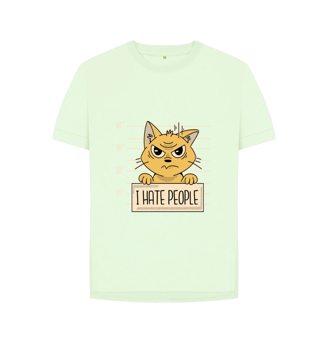 Pastel Green I Hate People Women's Relaxed Fit Tee