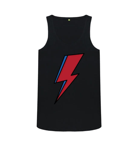 Black Lightning Bolt Women's Vest Top