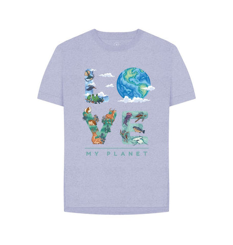 Lavender Love My Planet Women's Remill Relaxed Fit T-Shirt