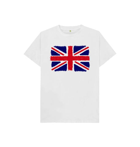 White Union Jack Kids T-Shirt