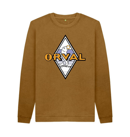 Brown Orval Men's Crew Neck Sweater