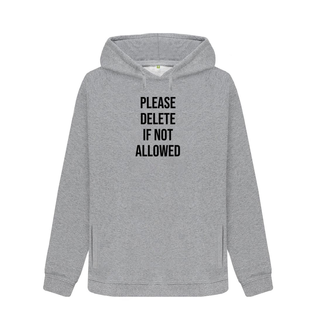 Light Heather Please Delete Women's Pullover Hoody