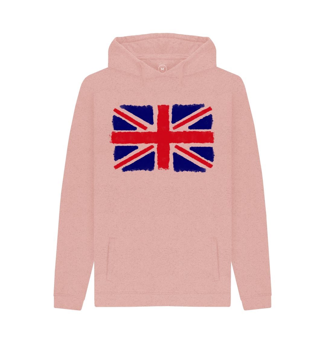 Sunset Pink Union Jack Men's Remill Hoodie