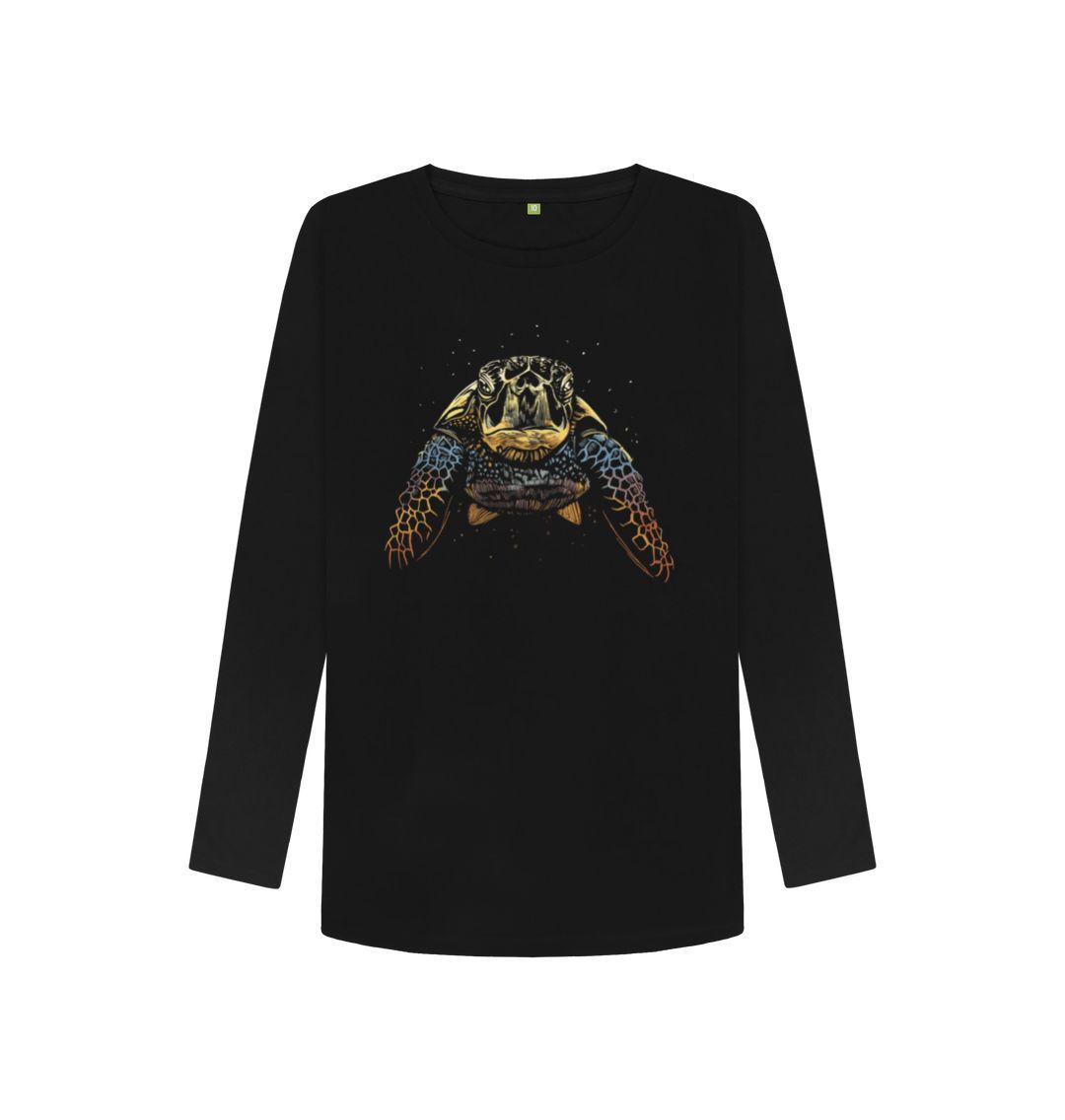 Black The Colour Turtle Women's Long Sleeve T-Shirt