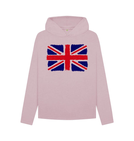 Mauve Union Jack Women's Relaxed Fit Hoodie
