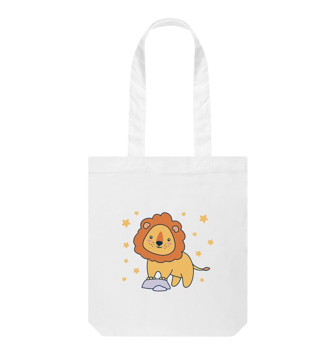Lion Face Olive Design: Shopping Bag – Fabric Painting – Magic Moments