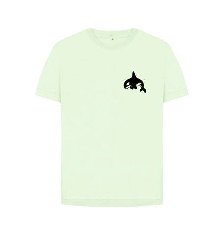Pastel Green Small Orca Women's Relaxed Fit Tee
