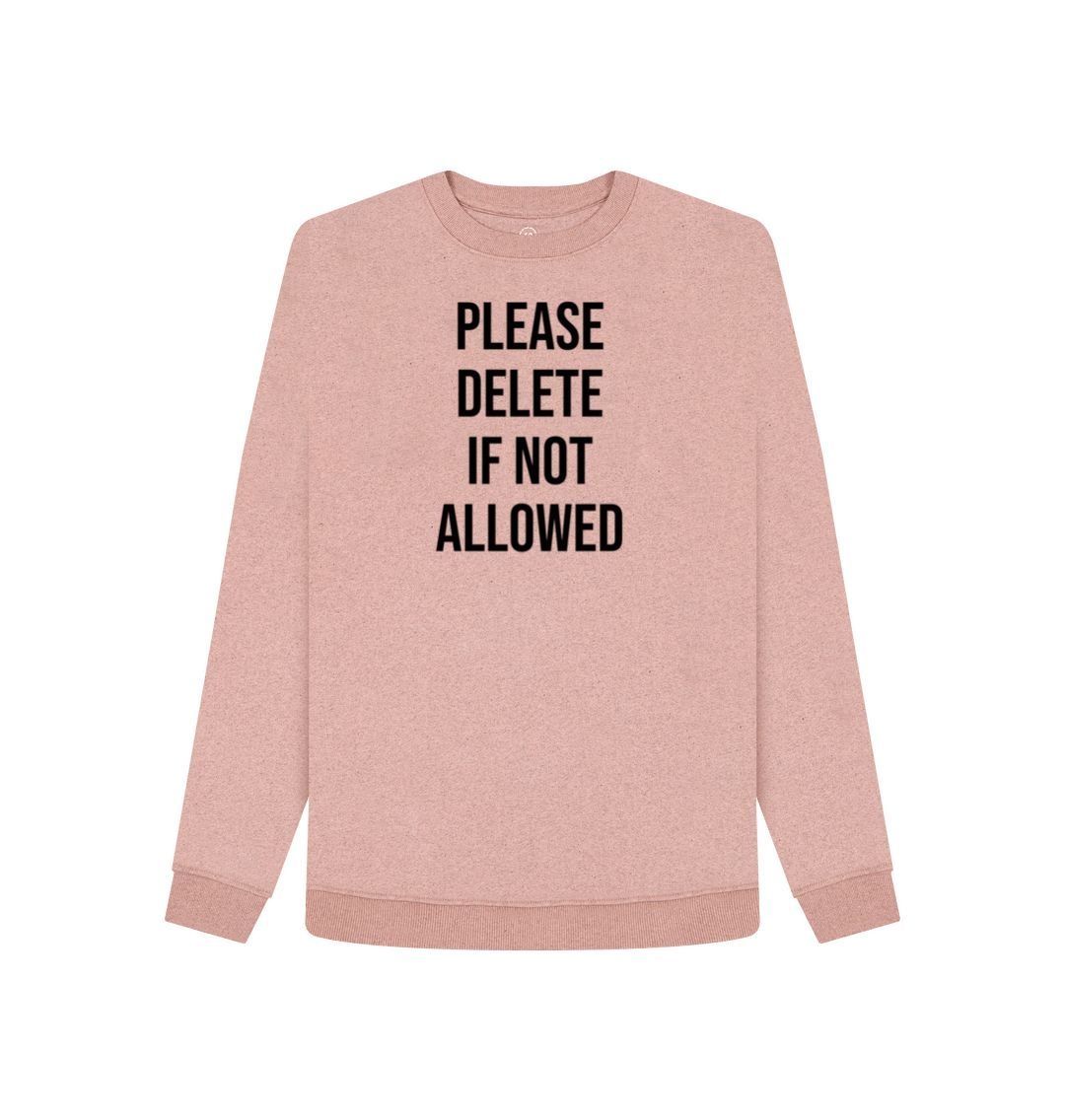 Sunset Pink Please Delete Women's Remill Sweater