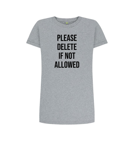 Athletic Grey Please Delete Women's T-Shirt Dress