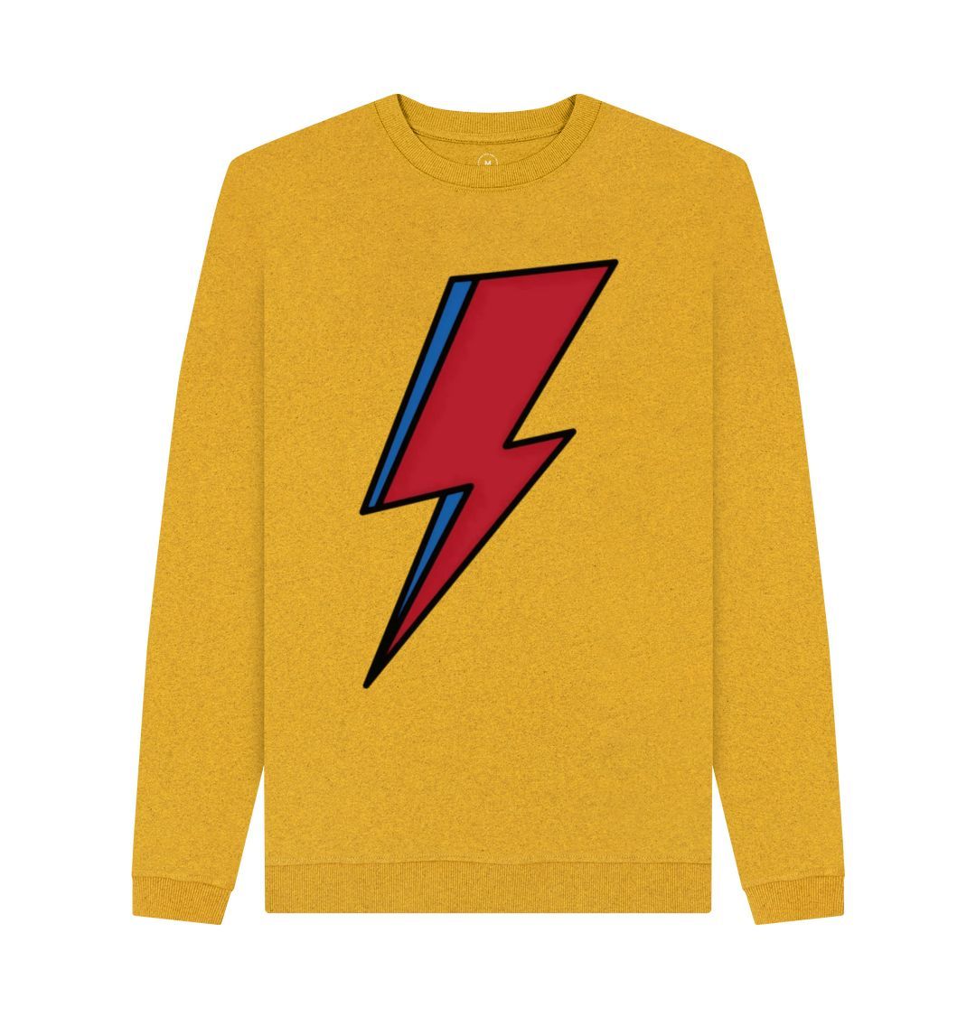 Sunflower Yellow Lightning Bolt Men's Remill Sweater