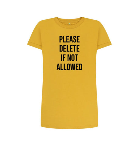 Mustard Please Delete Women's T-Shirt Dress