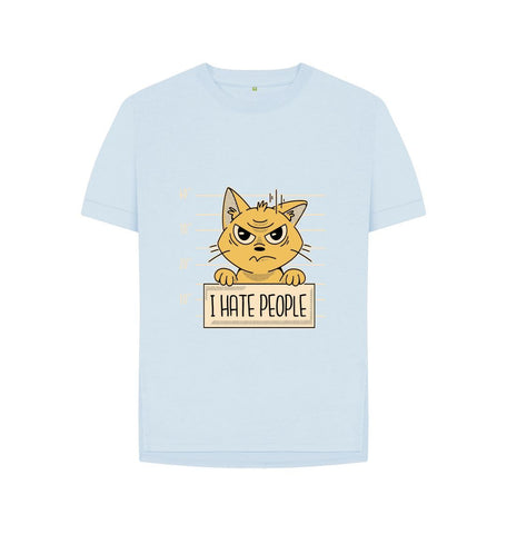 Sky Blue I Hate People Women's Relaxed Fit Tee