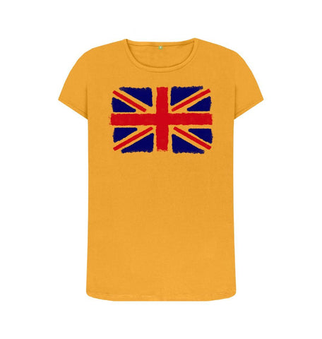 Mustard Union Jack Women's Crew Neck T-Shirt