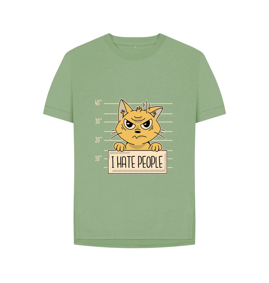 Sage I Hate People Women's Relaxed Fit Tee