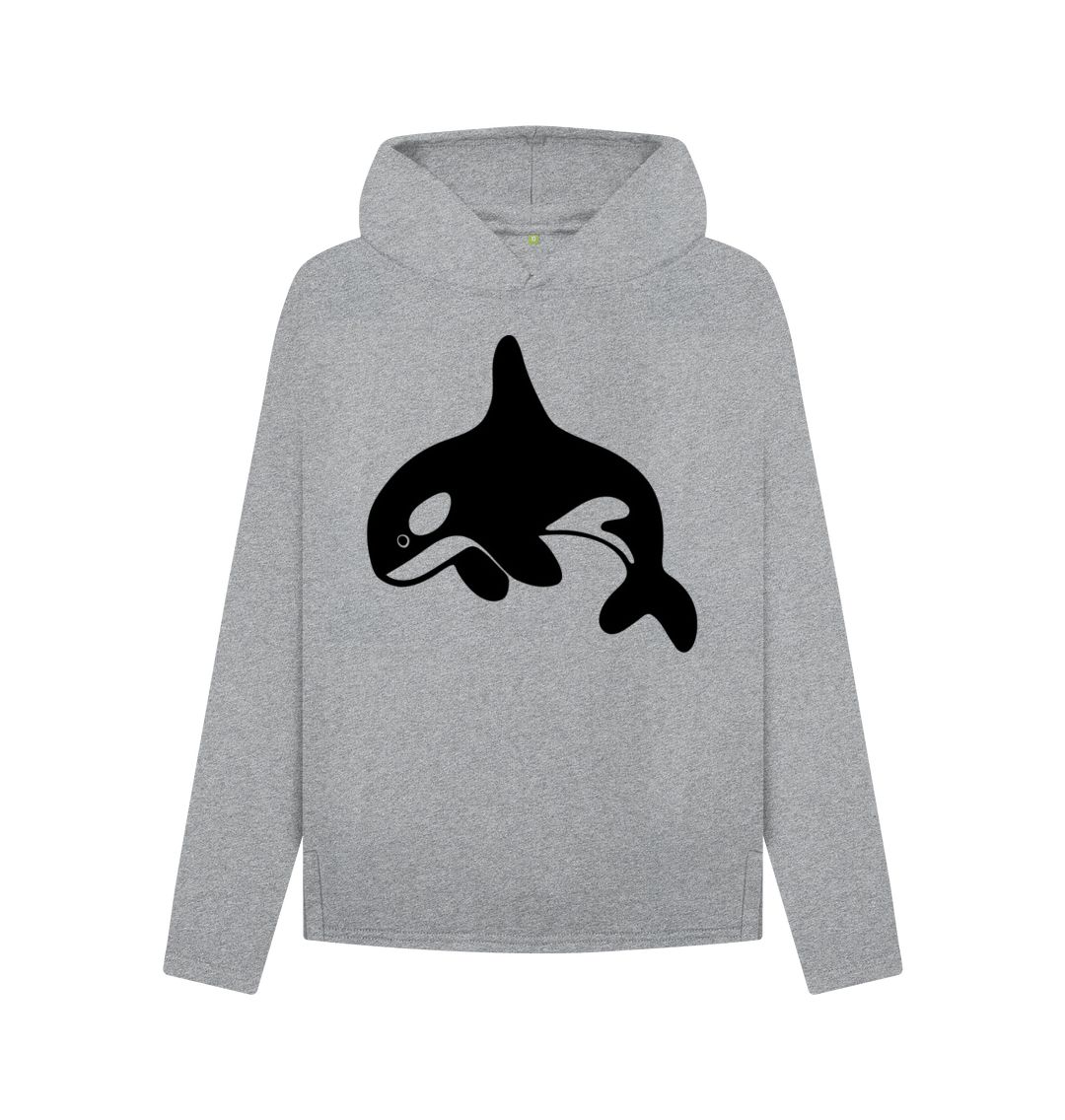 Athletic Grey Orca Women's Relaxed Fit Hoodie
