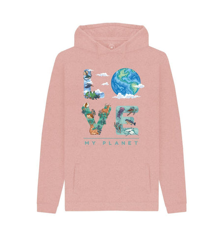 Sunset Pink Love My Planet Men's Remill Hoodie
