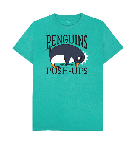 Seagrass Green Penguins Hate Push-Ups Men's Remill T-Shirt