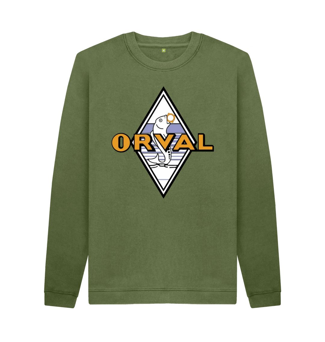 Khaki Orval Men's Crew Neck Sweater
