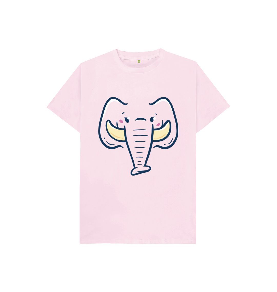 Pink Happy Elephant Kids T-Shirt