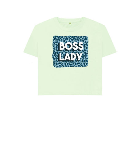 Pastel Green Boss Lady Women's Boxy Tee