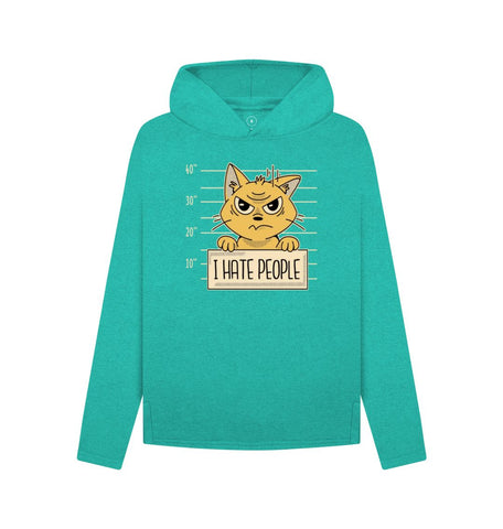 Seagrass Green I Hate People Women's Remill Relaxed Fit Hoodie
