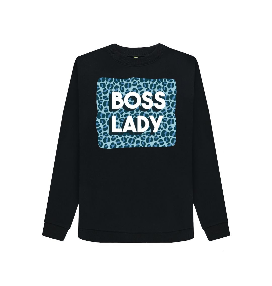 Black Boss Lady Women's Crewneck Sweater