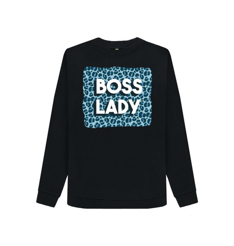 Black Boss Lady Women's Crewneck Sweater
