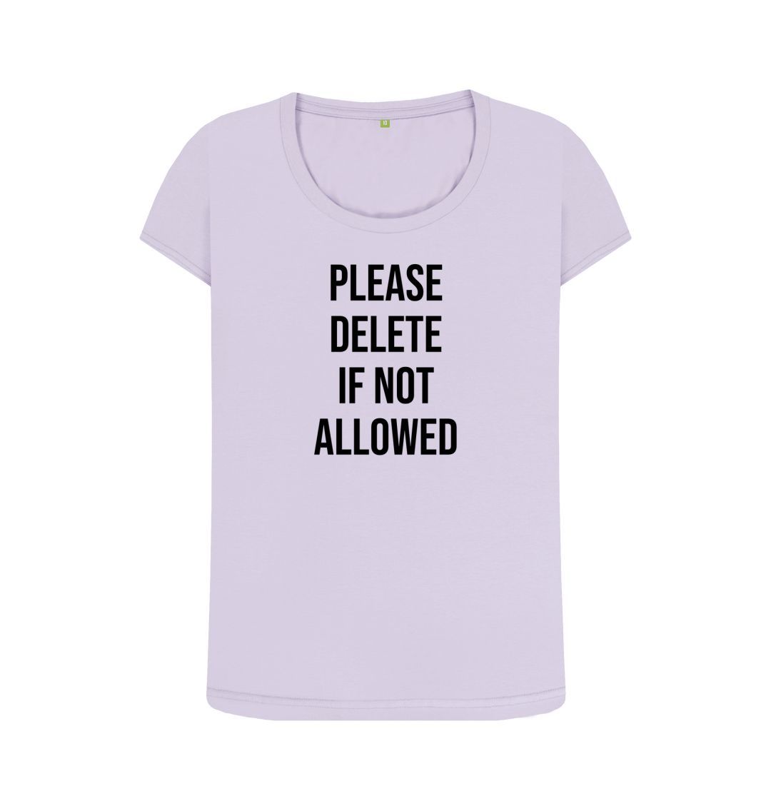 Violet Please Delete Women's Scoop Neck T-Shirt