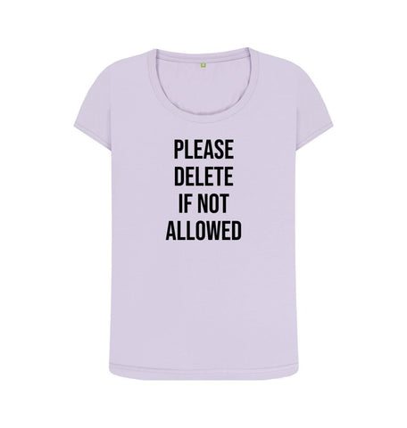 Violet Please Delete Women's Scoop Neck T-Shirt