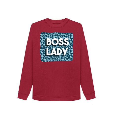 Cherry Boss Lady Women's Crewneck Sweater