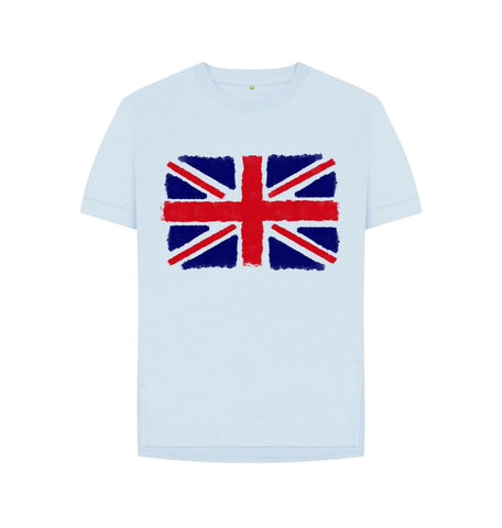 Sky Blue Union Jack Women's Relaxed Fit Tee