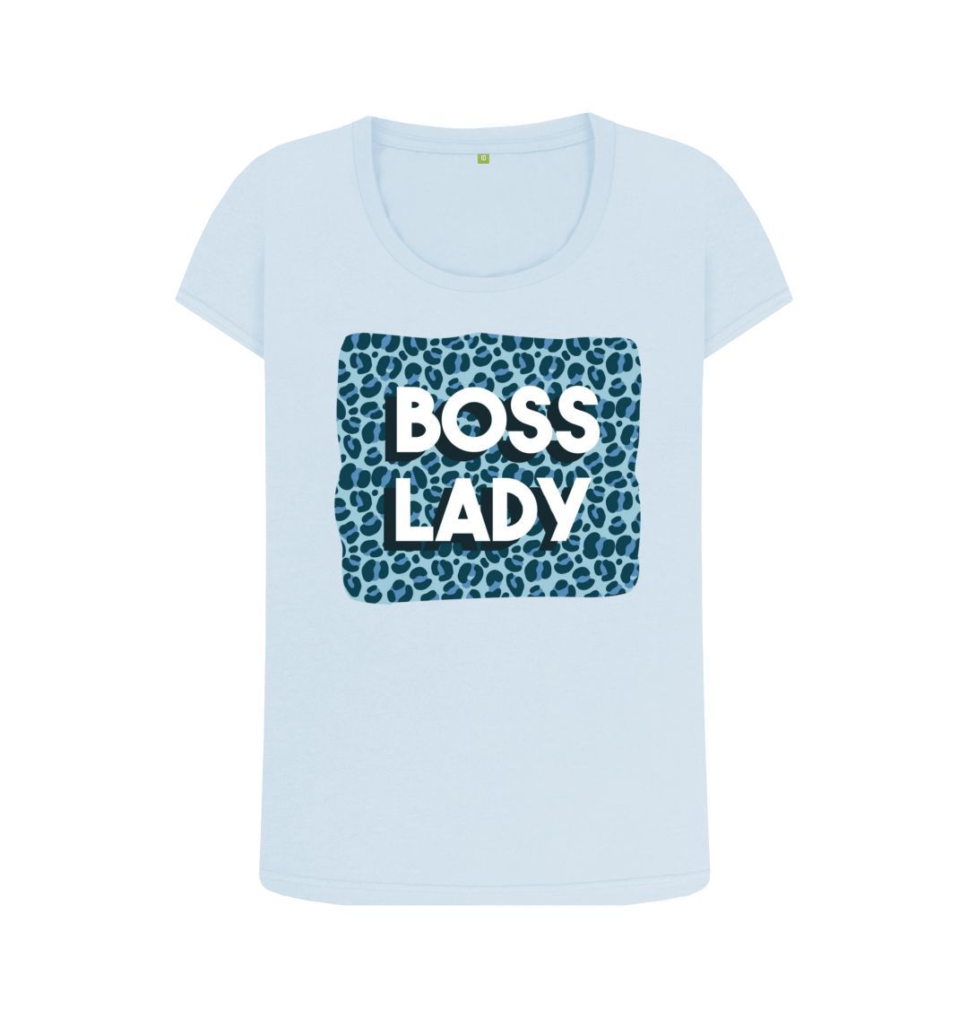 Sky Blue Boss Lady Women's Scoop Neck T-Shirt