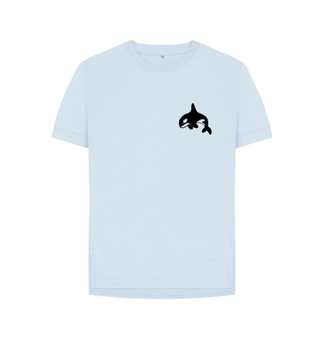 Sky Blue Small Orca Women's Relaxed Fit Tee
