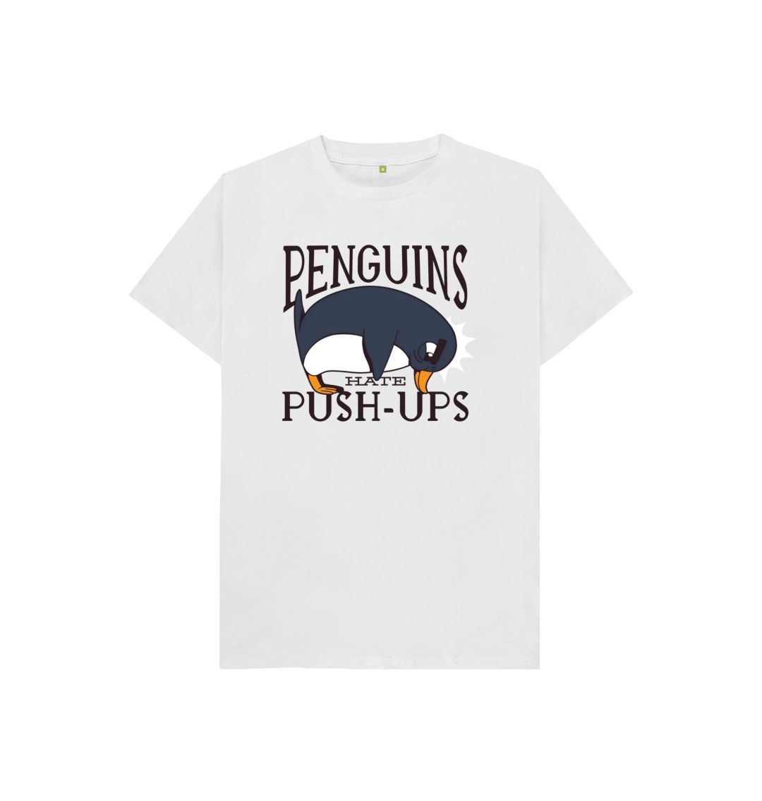 White Penguins Hate Push-Ups Kids T-Shirt