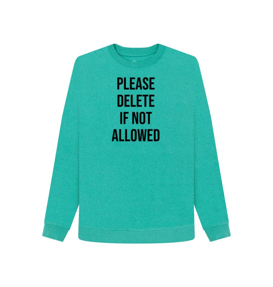 Seagrass Green Please Delete Women's Remill Sweater