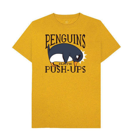 Sunflower Yellow Penguins Hate Push-Ups Men's Remill T-Shirt