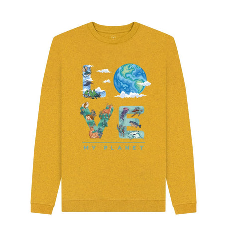 Sunflower Yellow Love My Planet Men's Remill Sweater