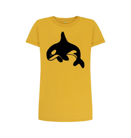 Mustard Orca Women's T-Shirt Dress