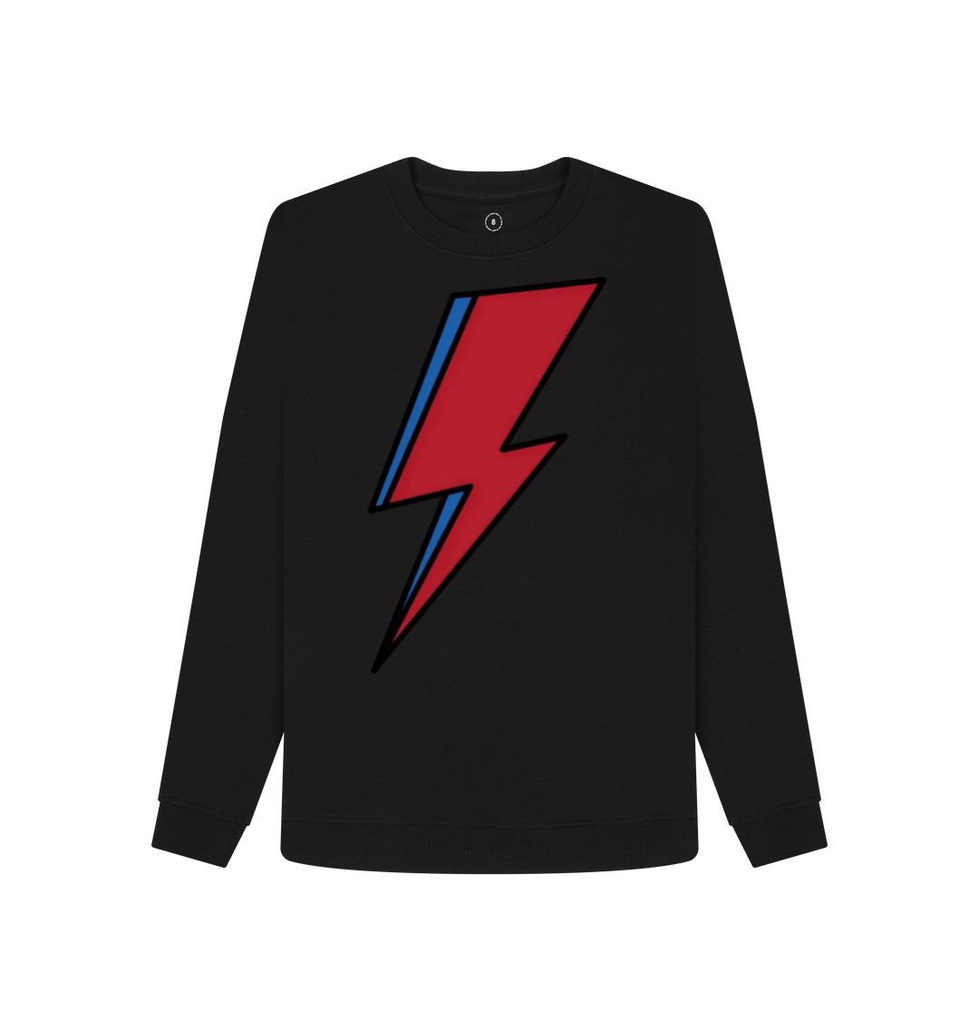 Black Lightning Bolt Women's Remill Sweater