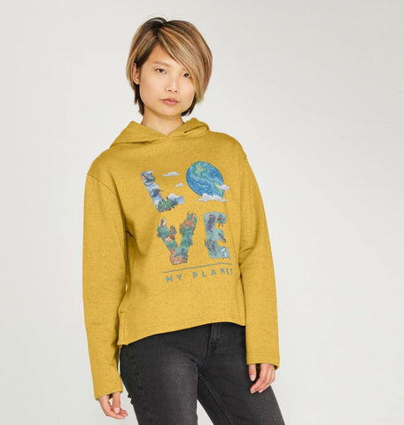 Love My Planet Women's Remill Relaxed Fit Hoodie