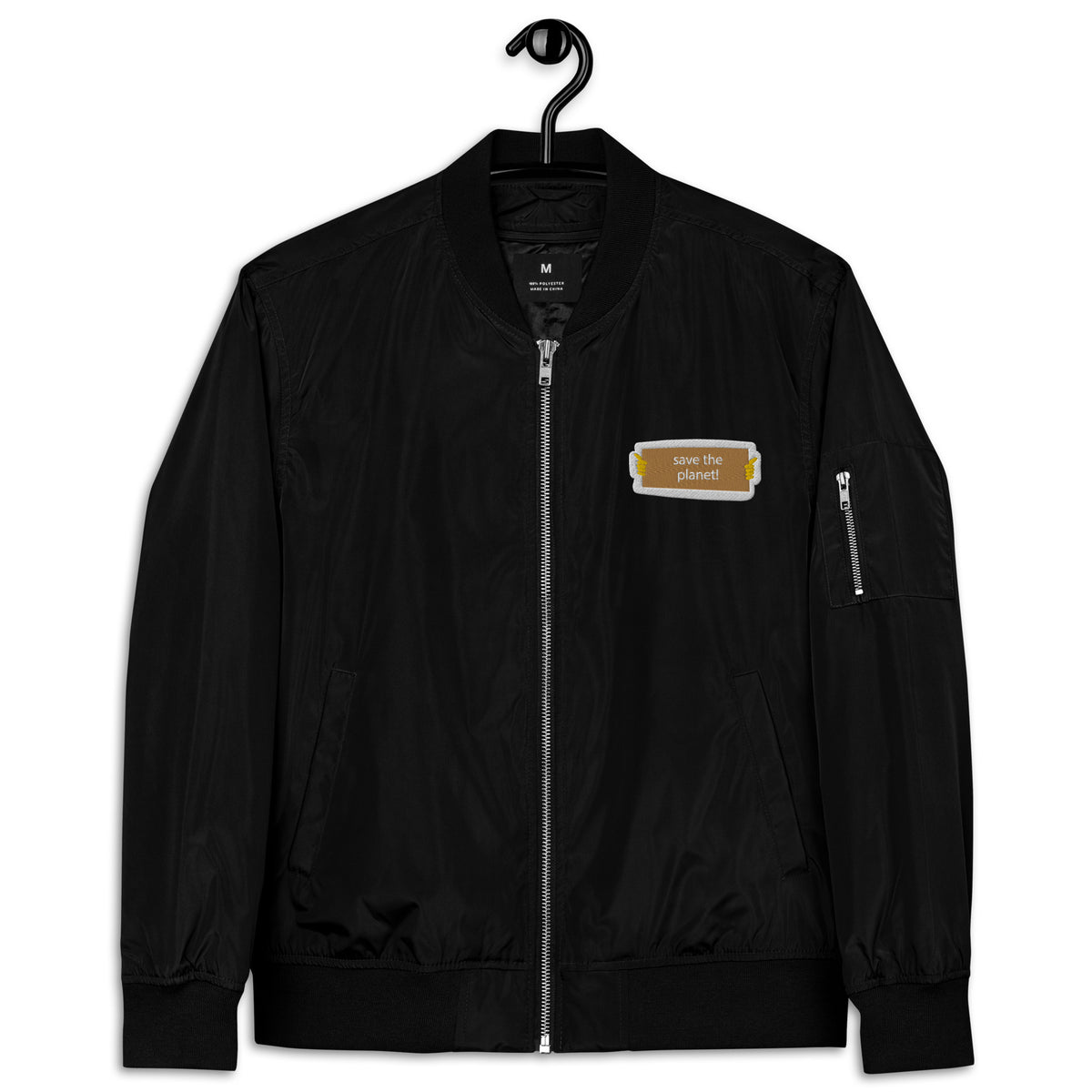 Save The Planet Premium Recycled Bomber Jacket