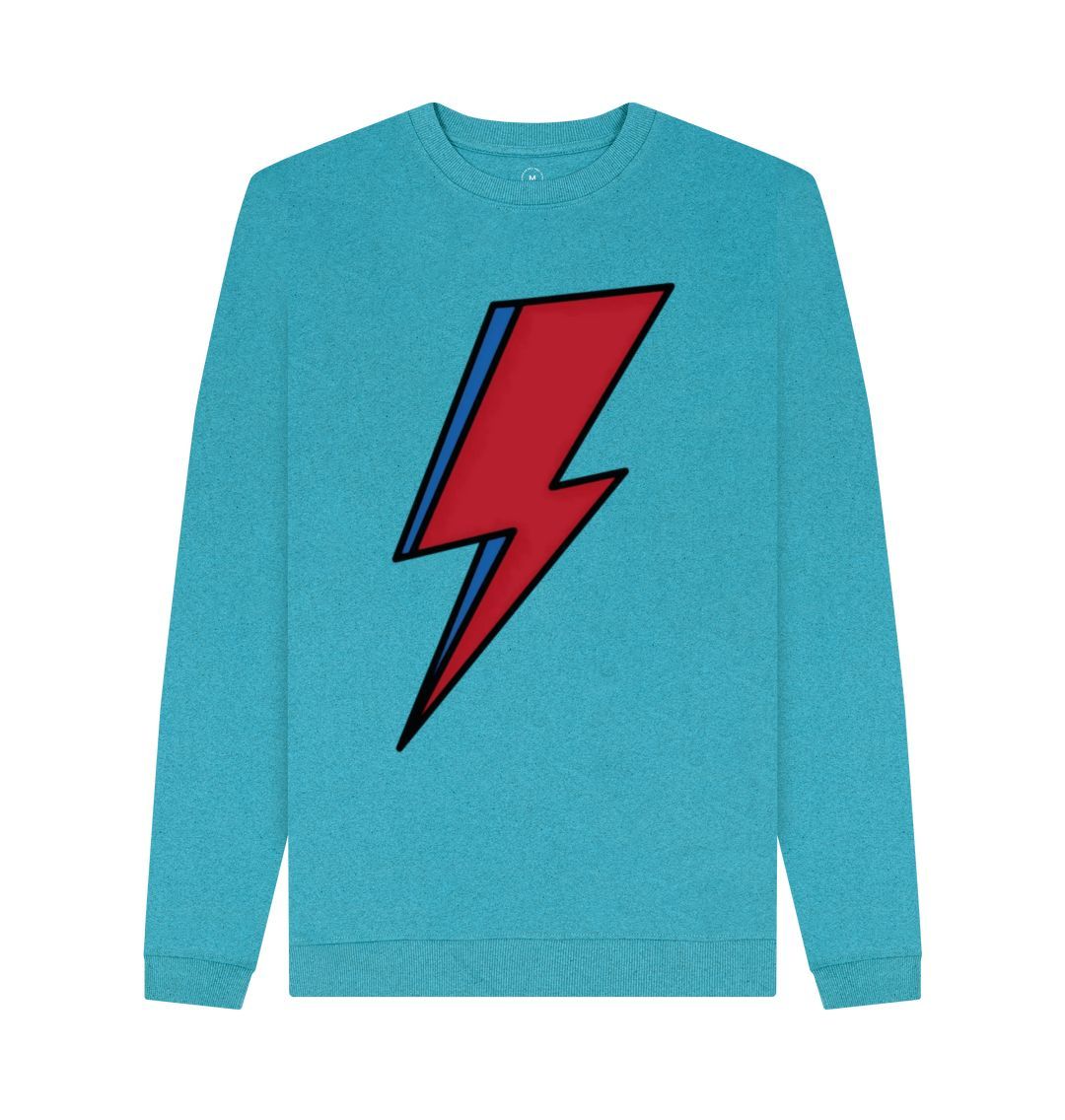 Ocean Blue Lightning Bolt Men's Remill Sweater