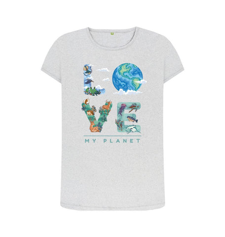Grey Love My Planet Women's Remill T-shirt