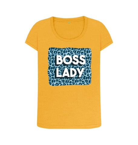 Mustard Boss Lady Women's Scoop Neck T-Shirt