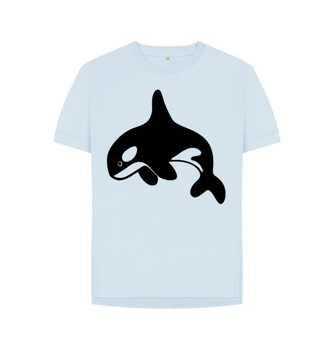 Sky Blue Orca Women's Relaxed Fit Tee