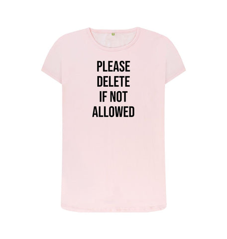 Pink Please Delete Women's Crew Neck T-Shirt