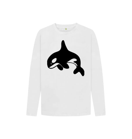 White Orca Kids Long Sleeve T-Shirt